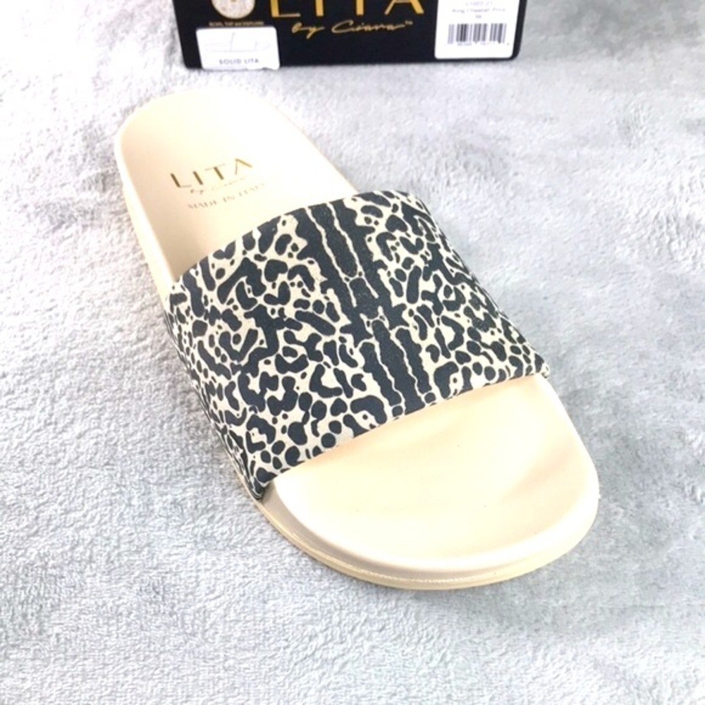 Lita by Ciara King Cheetah Print Slides New in Box Euro 39 US 8/8.5 - Picture 6 of 12